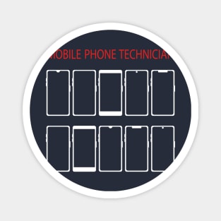 Best design mobile phone technician cell phones repairman Magnet